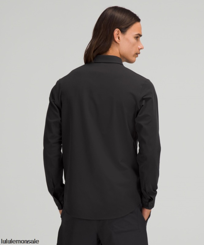Lululemon Verkauf DELULU608 | Schwarzes New Venture Langarmshirt